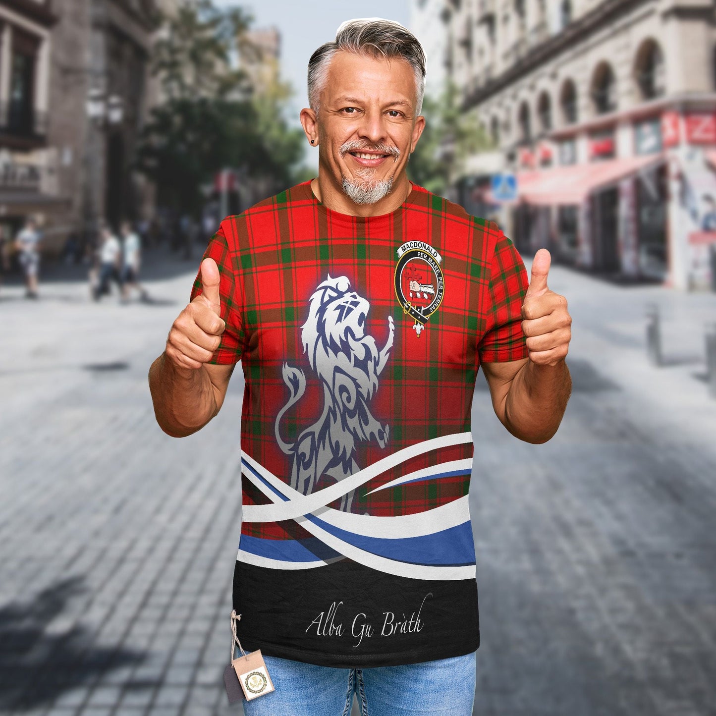 Printivon MacDonald (of Sleat) Clan Crest Alba Gu Brath T Shirt Scotland Gift