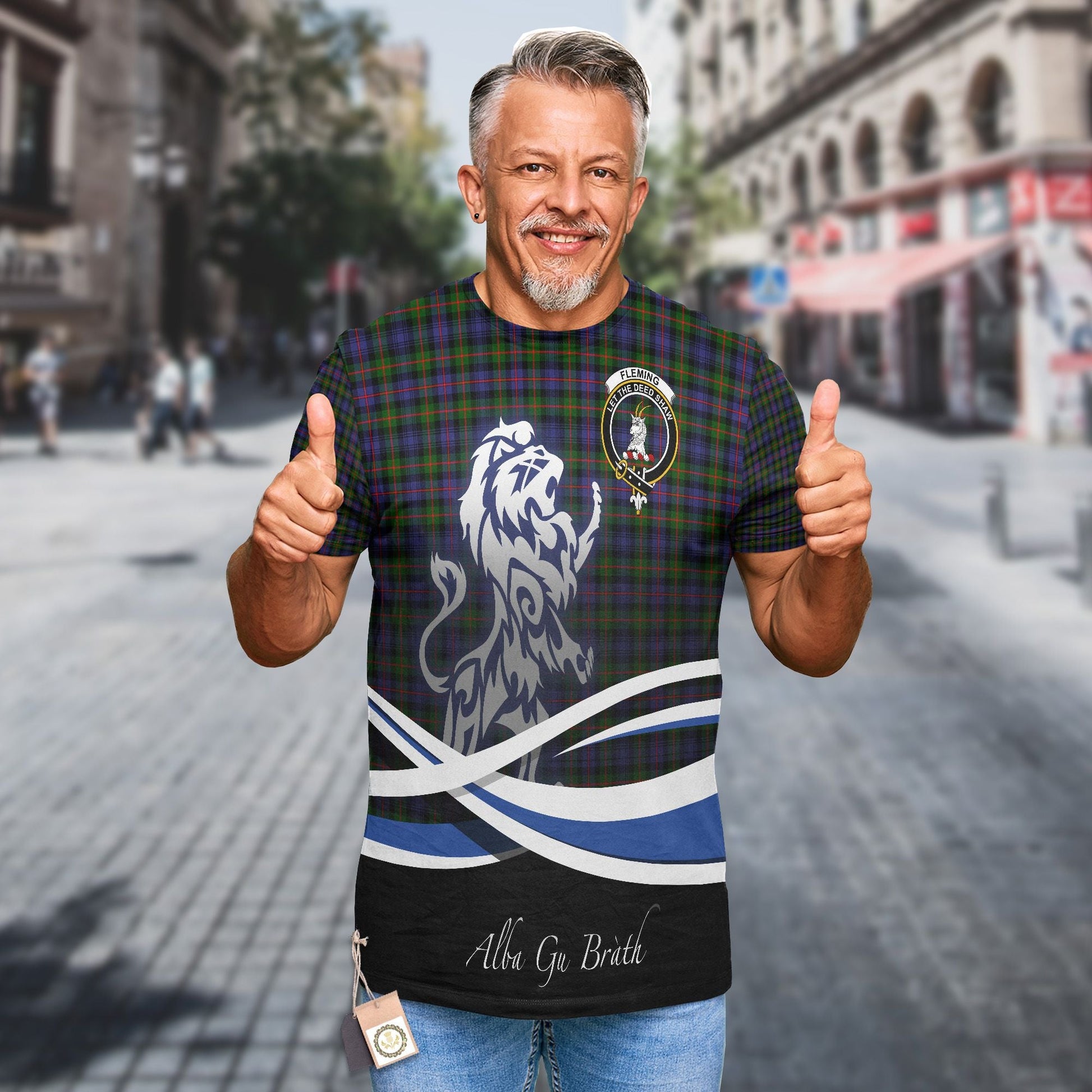 Printivon Fleming Clan Crest Alba Gu Brath T Shirt Scotland Gift
