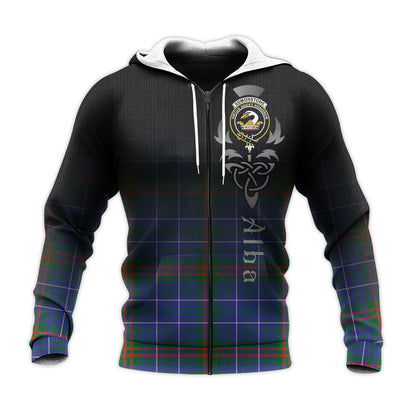 Printivon Edmonstone Tartan Crest Alba Celtic Hoodie