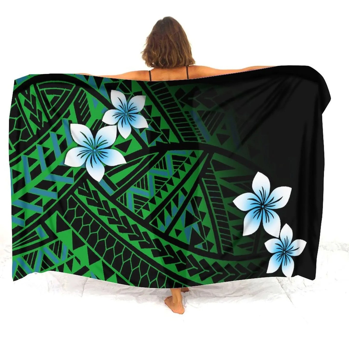 Island Flower Patterns Sarong Polynesian Tribal Women's Sarong Beach