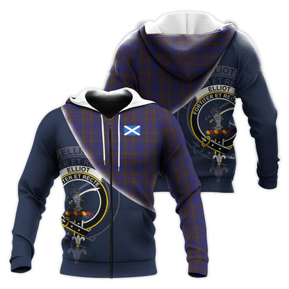Printivon Elliot Tartan Scottish Crest Hoodie