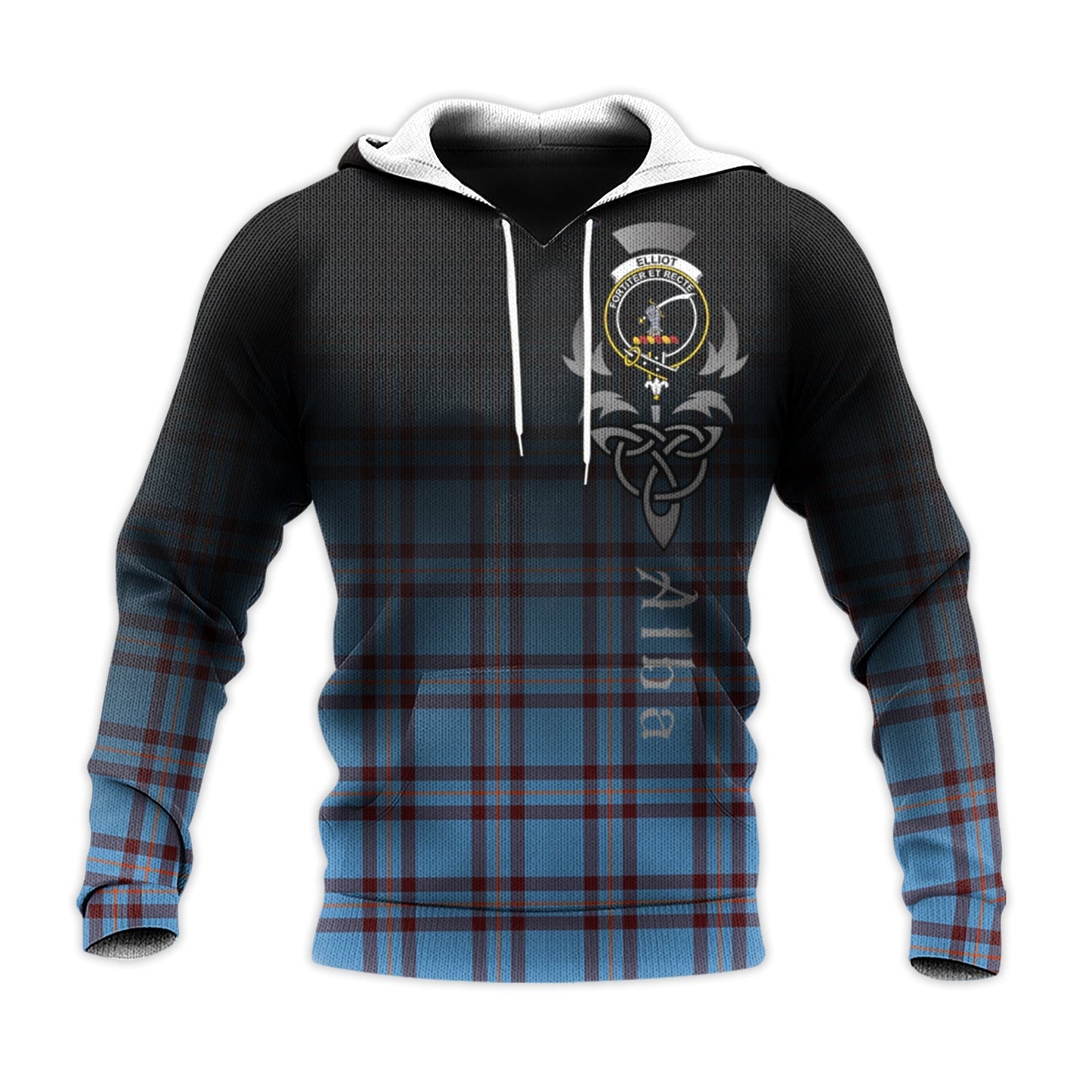 Printivon Elliot Ancient Tartan Crest Alba Celtic Hoodie