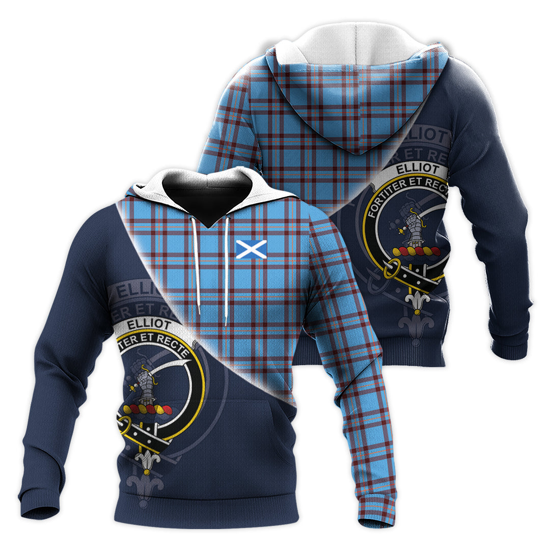 Printivon Elliot Ancient Tartan Scottish Crest Hoodie
