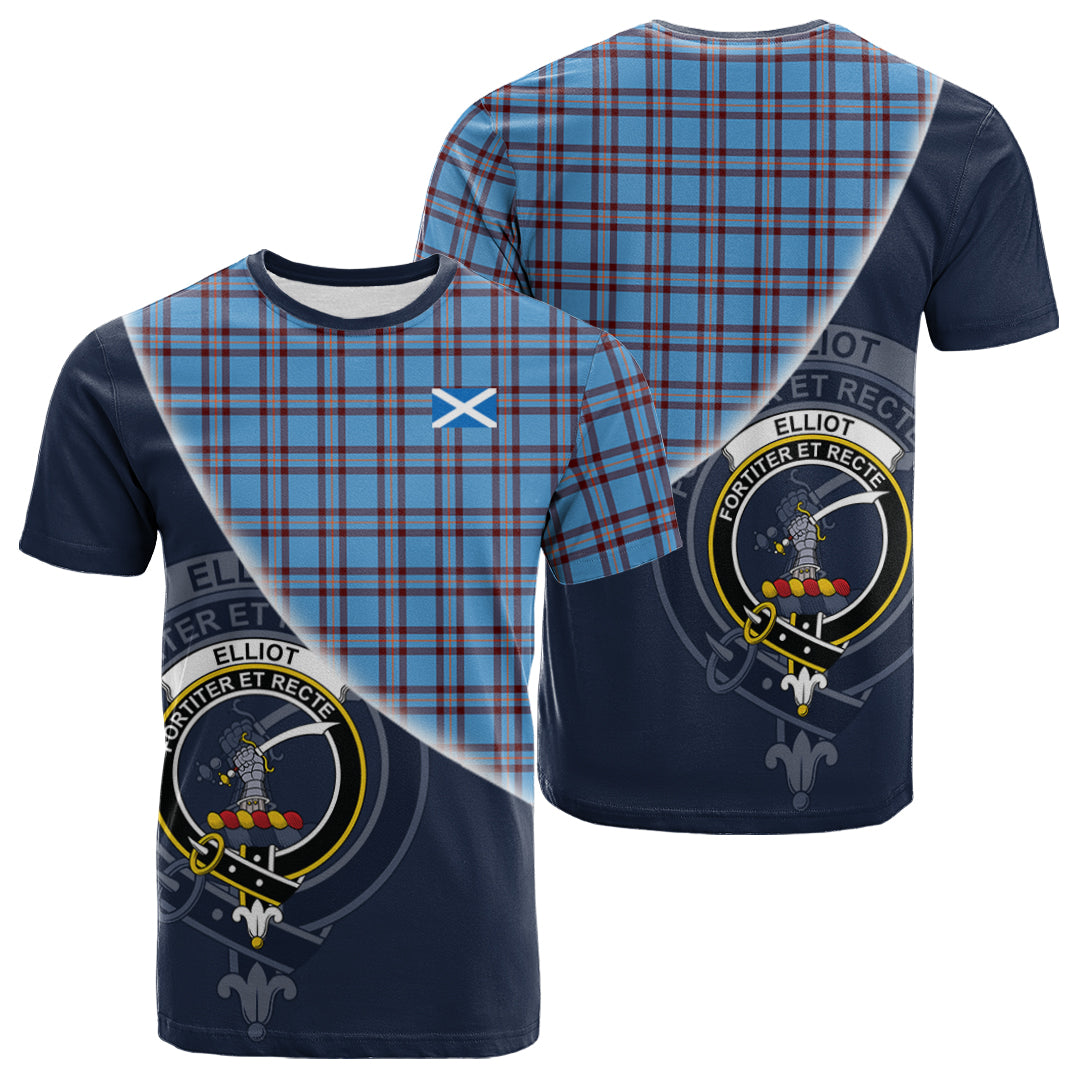 Printivon Elliot Ancient Tartan Scottish Crest T Shirt