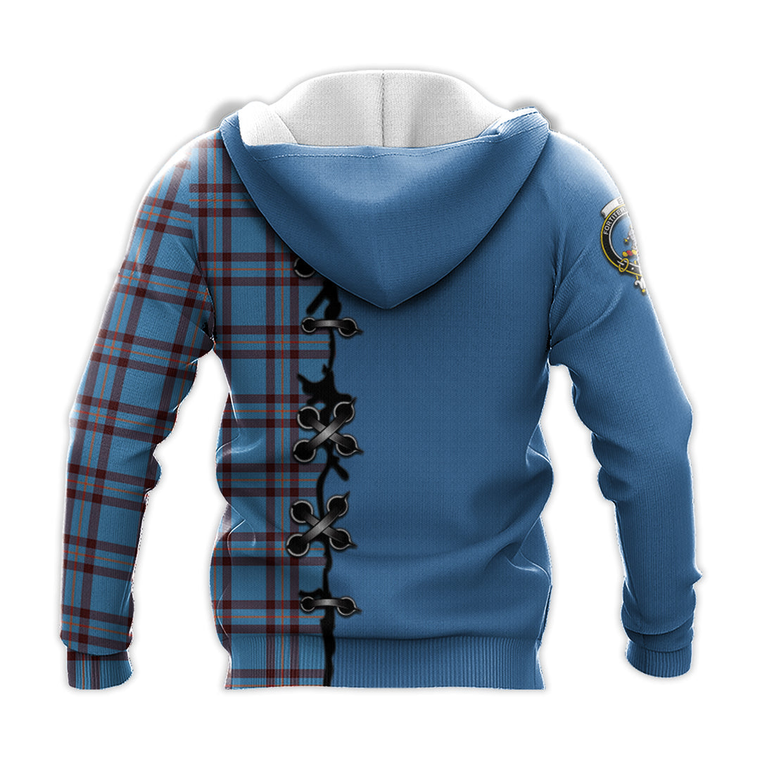 Printivon Elliot Ancient Tartan Hoodie Lion Rampant And Celtic Thistle Style