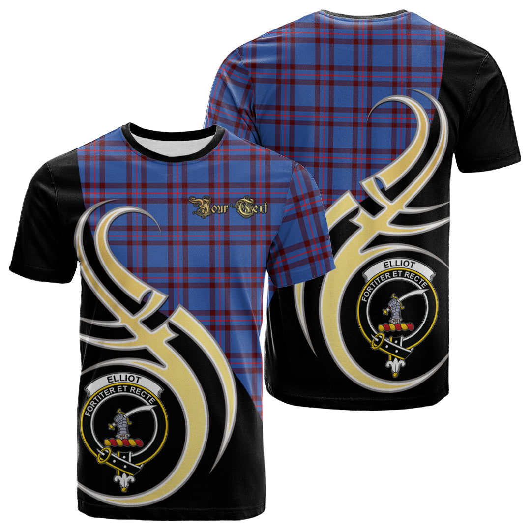 Printivon Elliot Modern Tartan Crest Believe In Me T Shirt