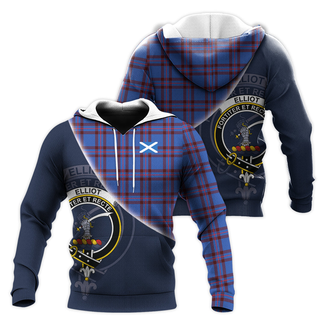 Printivon Elliot Modern Tartan Scottish Crest Hoodie