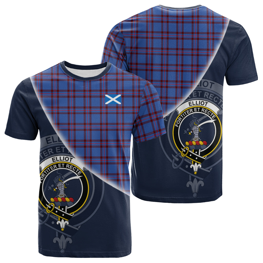 Printivon Elliot Modern Tartan Scottish Crest T Shirt