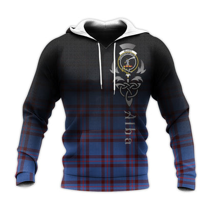 Printivon Elliot Modern Tartan Crest Alba Celtic Hoodie
