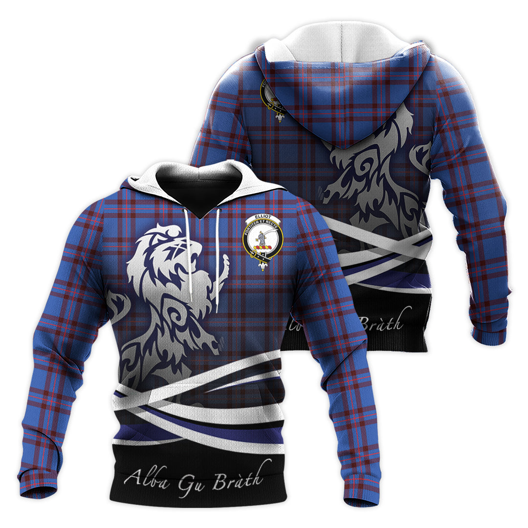 Printivon Elliot Modern Tartan Scottish Lion Hoodie