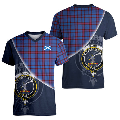 Printivon Elliot Modern Tartan Scottish Crest T Shirt