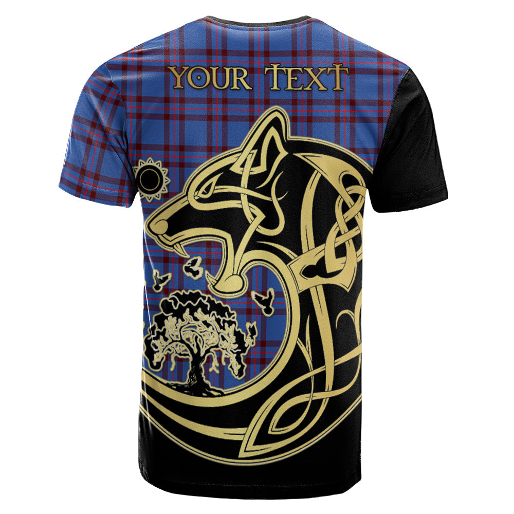 Printivon Elliot Modern Crest Celtic Wolf Tartan T Shirt Custom Your Text