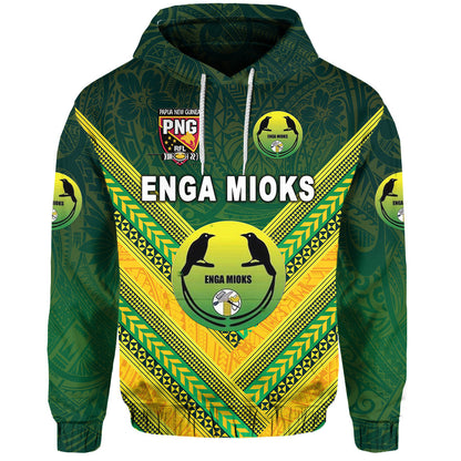 Papua New Guinea Enga Mioks Hoodie Rugby Original Style Green