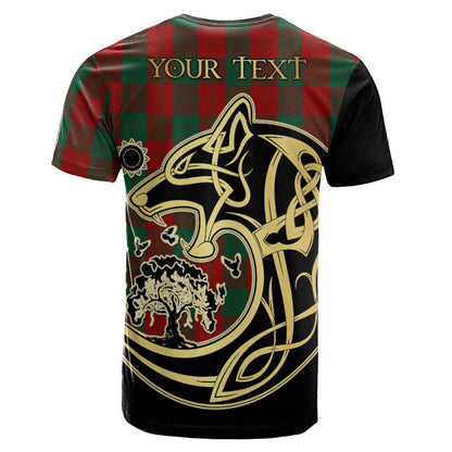 Printivon Erskine Crest Celtic Wolf Tartan T Shirt Custom Your Text