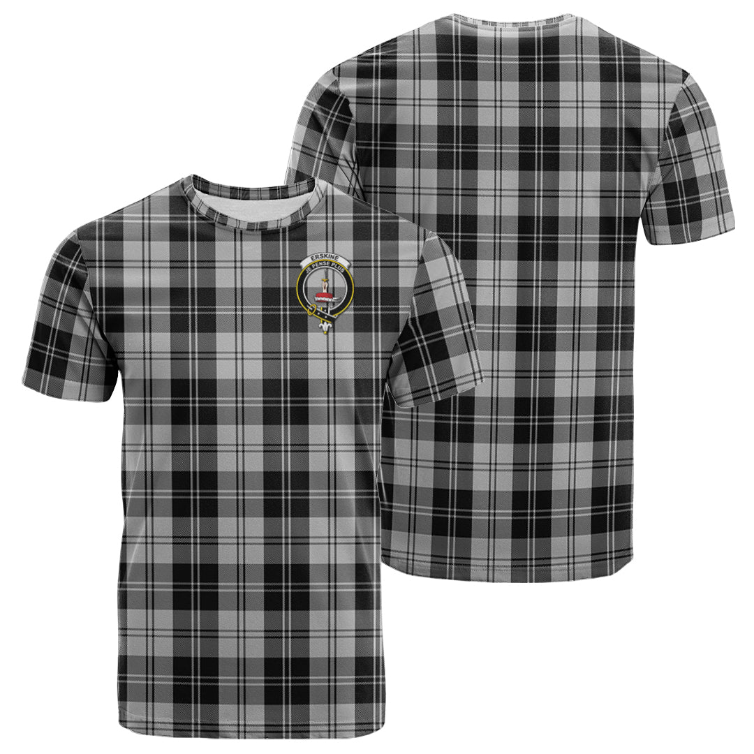 Printivon Erskine Black and White Tartan T Shirt