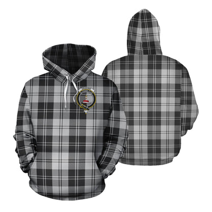 Printivon Erskine Black And White Tartan Hoodie