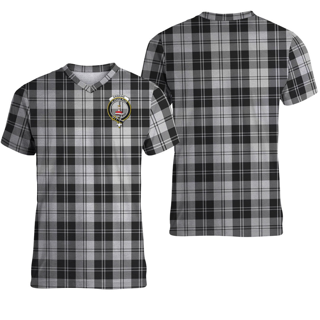 Printivon Erskine Black and White Tartan T Shirt