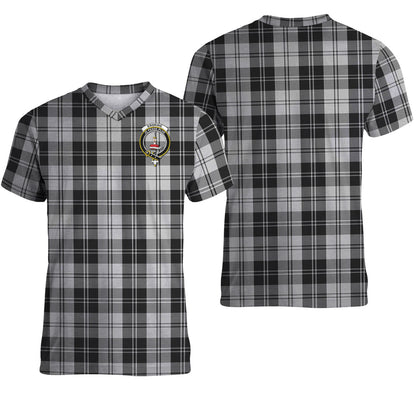 Printivon Erskine Black and White Tartan T Shirt