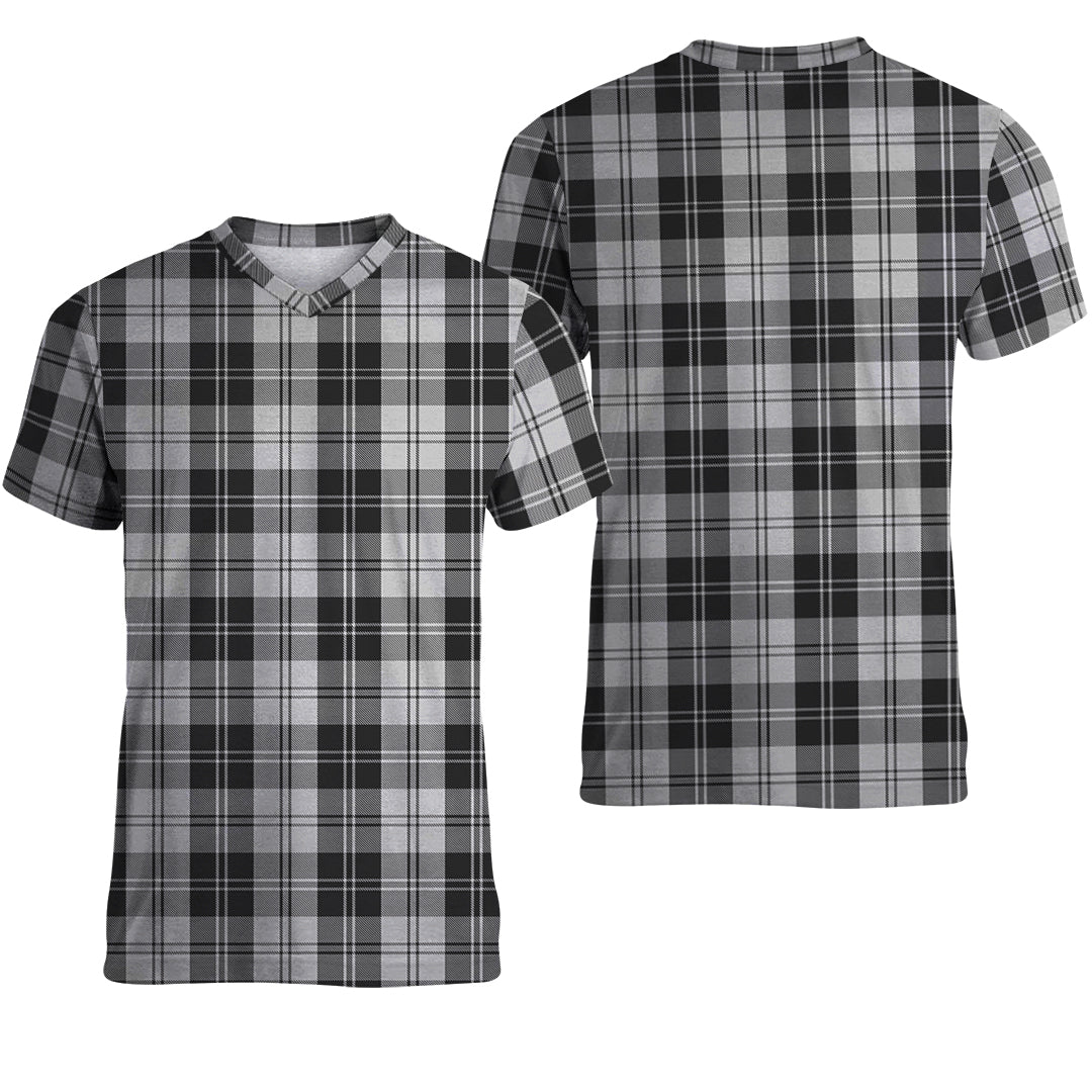 Printivon Erskine Black and White Tartan T Shirt