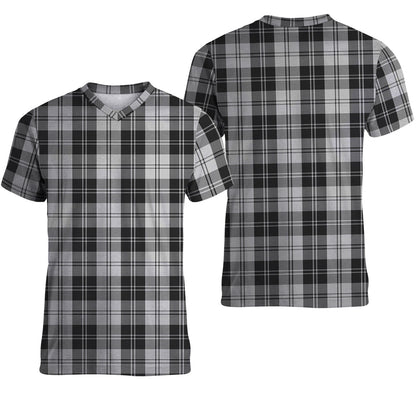 Printivon Erskine Black and White Tartan T Shirt