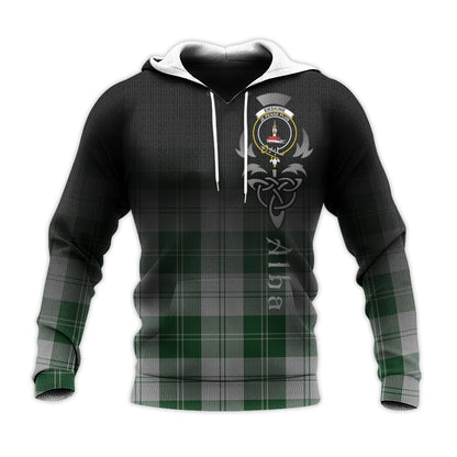 Printivon Erskine Green Tartan Crest Alba Celtic Hoodie
