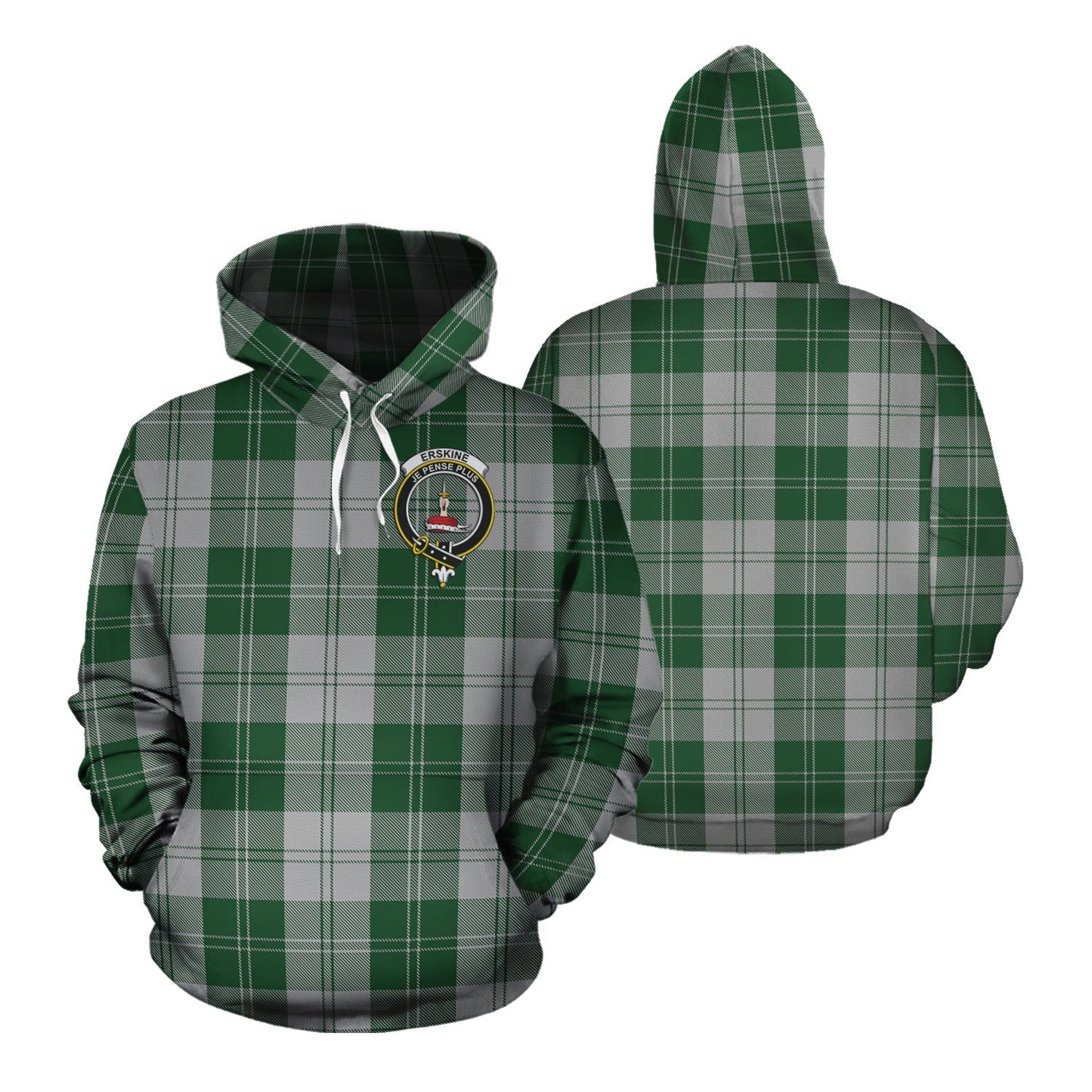 Printivon Erskine Green Tartan Hoodie