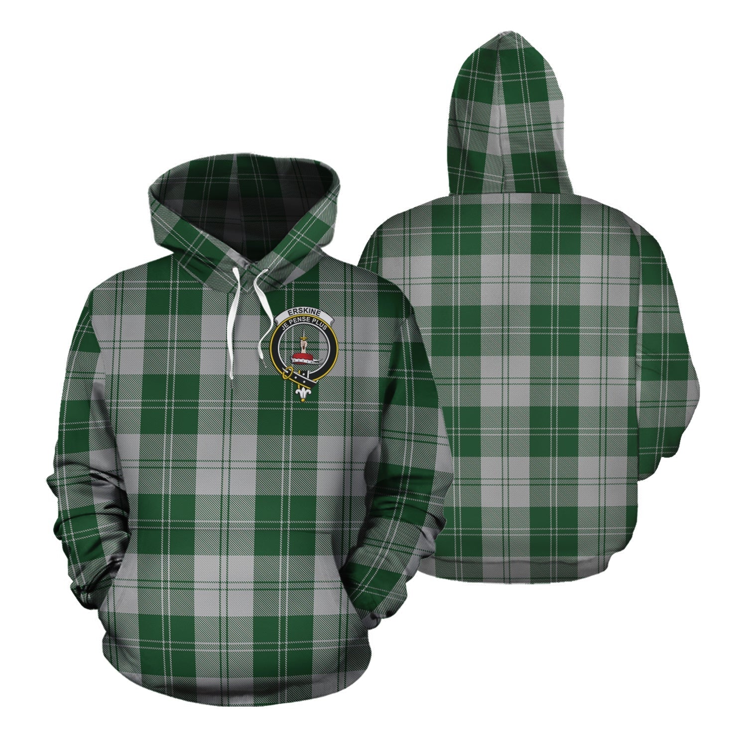Printivon Erskine Green Tartan Hoodie