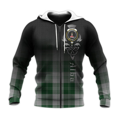 Printivon Erskine Green Tartan Crest Alba Celtic Hoodie
