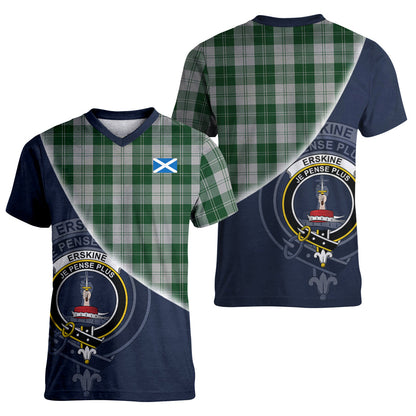 Printivon Erskine Green Tartan Scottish Crest T Shirt