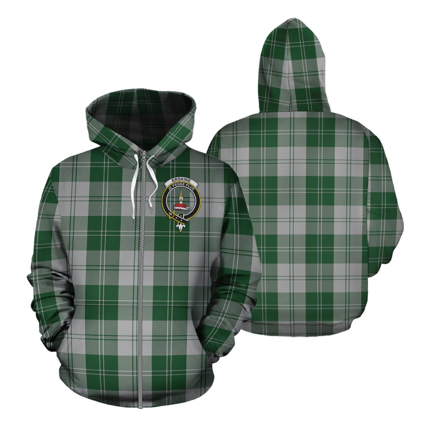 Printivon Erskine Green Tartan Hoodie
