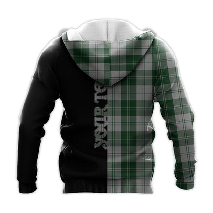 Printivon Erskine Green Tartan Personalize Half Hoodie