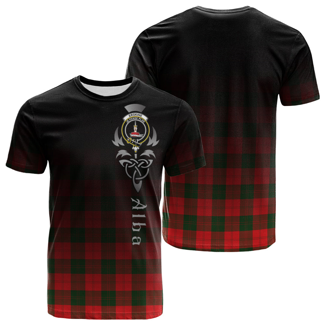 Printivon Erskine Modern Tartan Crest Alba Celtic T Shirt