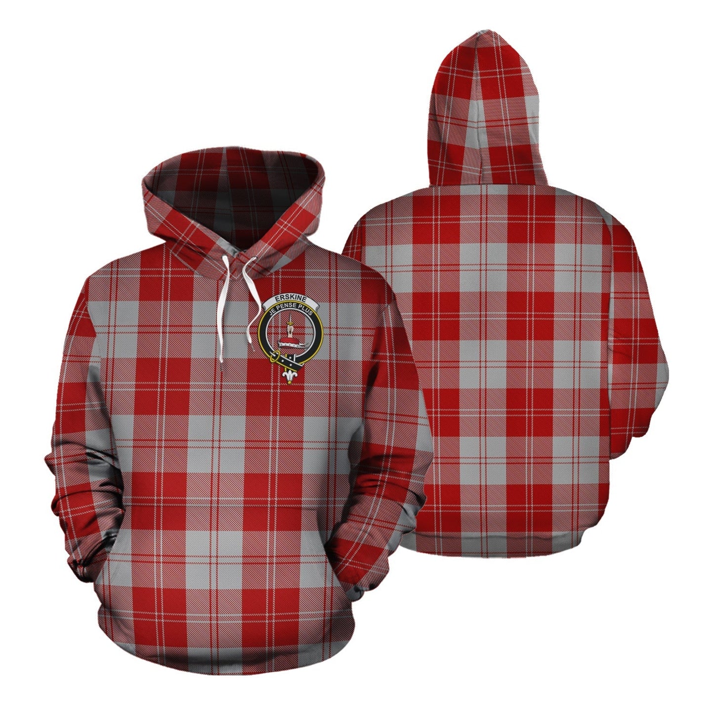 Printivon Erskine Red Tartan Hoodie