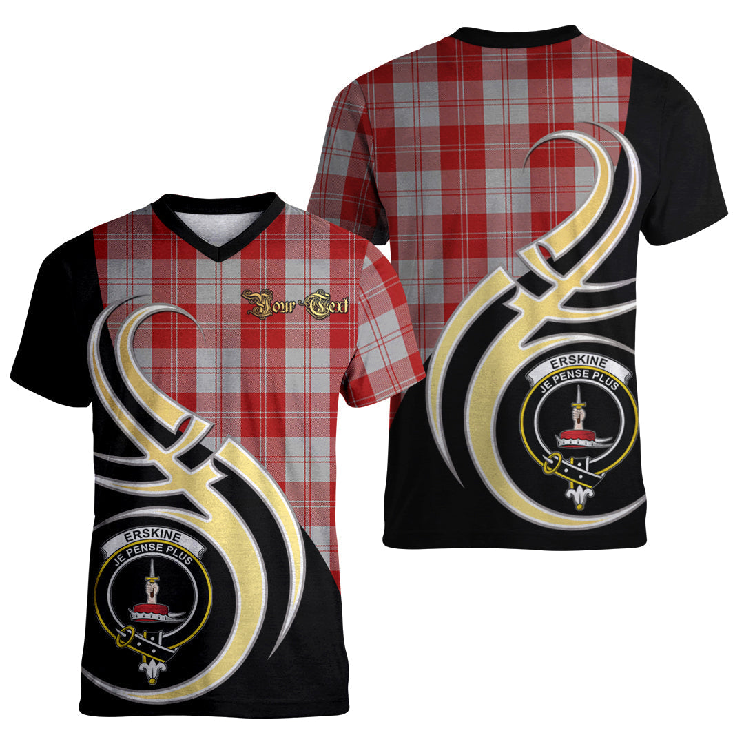 Printivon Erskine Red Tartan Crest Believe In Me T Shirt