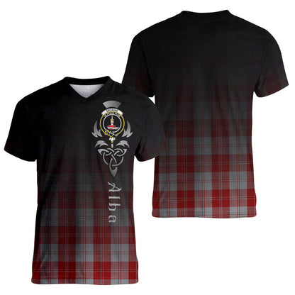 Printivon Erskine Red Tartan Crest Alba Celtic T Shirt