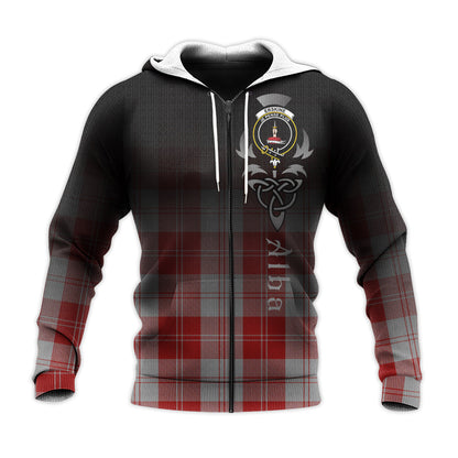 Printivon Erskine Red Tartan Crest Alba Celtic Hoodie