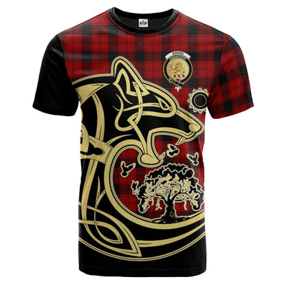 Printivon Ewing Crest Celtic Wolf Tartan T Shirt Custom Your Text