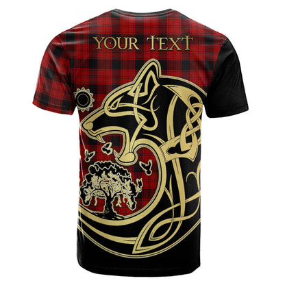 Printivon Ewing Crest Celtic Wolf Tartan T Shirt Custom Your Text