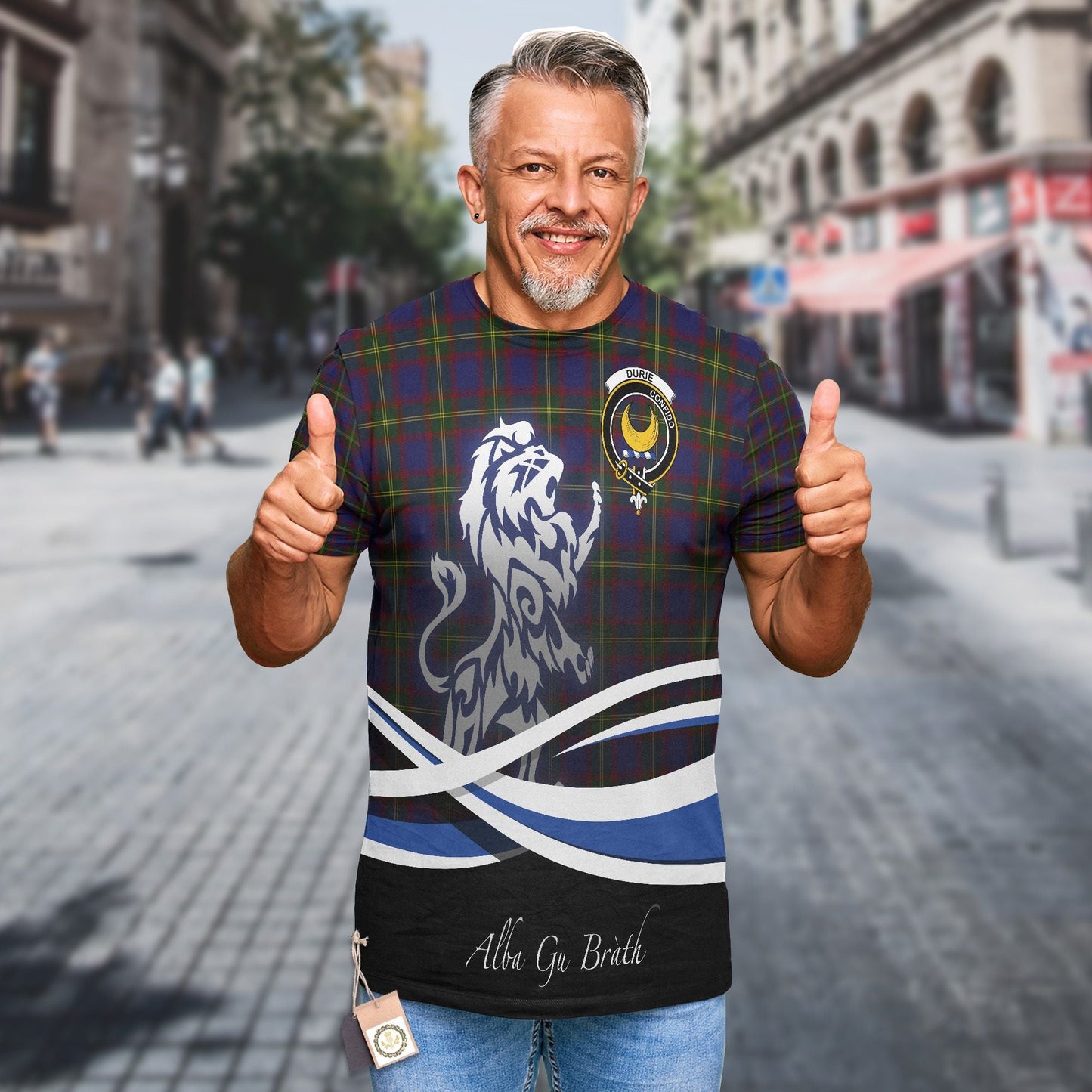 Printivon Durie Clan Crest Alba Gu Brath T Shirt Scotland Gift