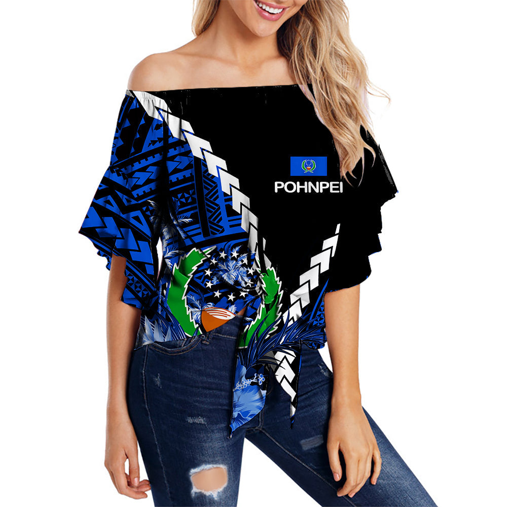 Pohnpei Off Shoulder Waist Wrap Top Polynesian Style