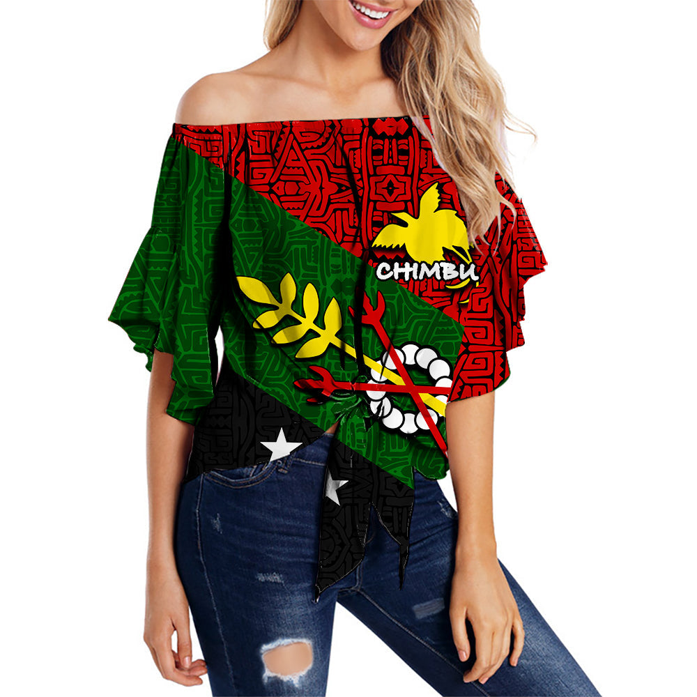 Chimbu Province Off Shoulder Waist Wrap Top Of Papua New Guinea