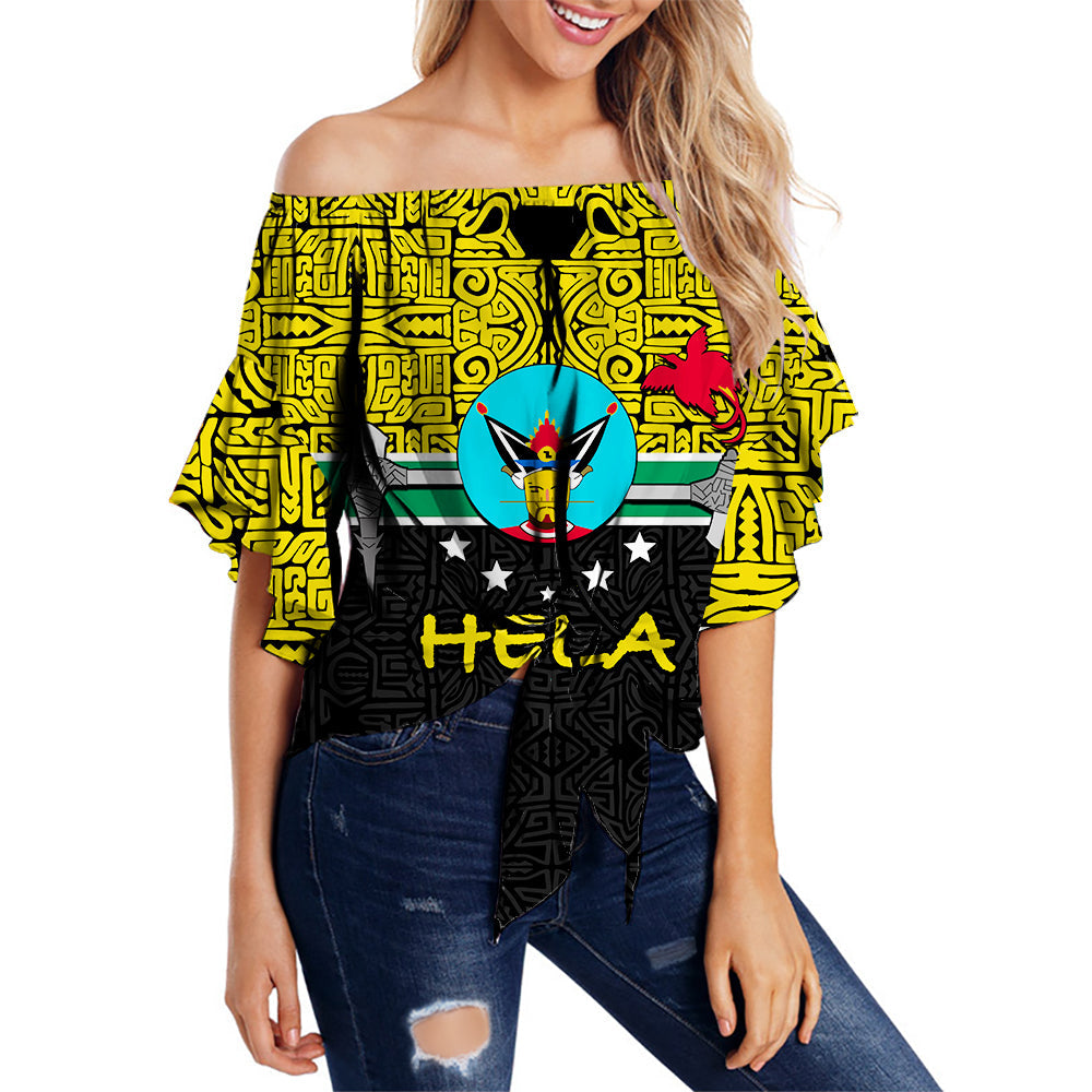 Hela Province Off Shoulder Waist Wrap Top Of Papua New Guinea