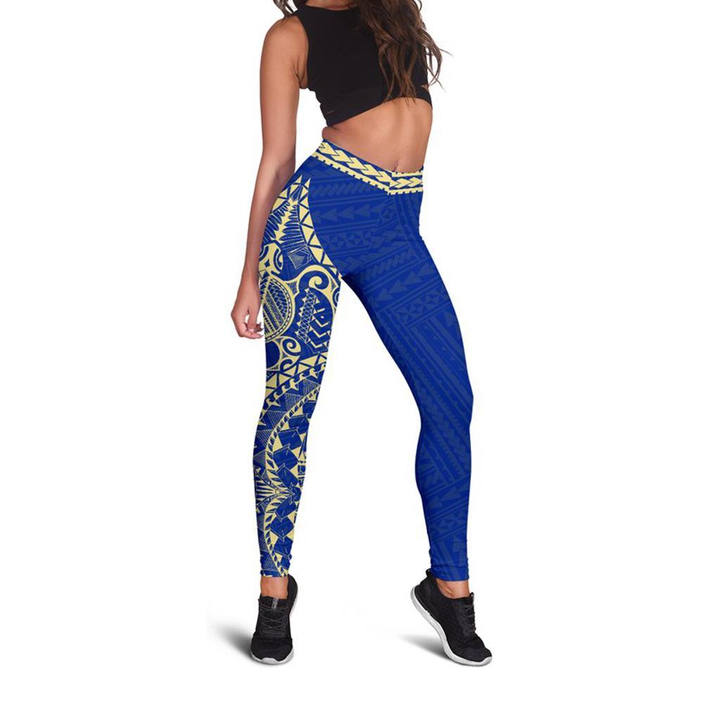 Neo Polynesian 3rd Leggings Blue A6