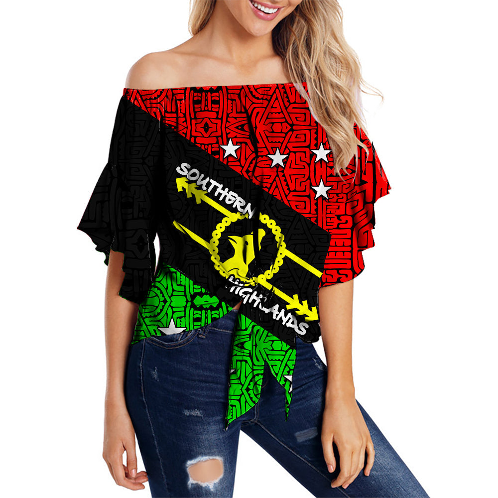 Southern Highlands Province Off Shoulder Waist Wrap Top Of Papua New Guinea