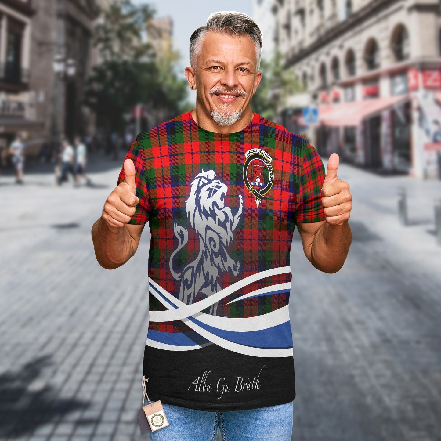 Printivon MacNaughten Clan Crest Alba Gu Brath T Shirt Scotland Gift