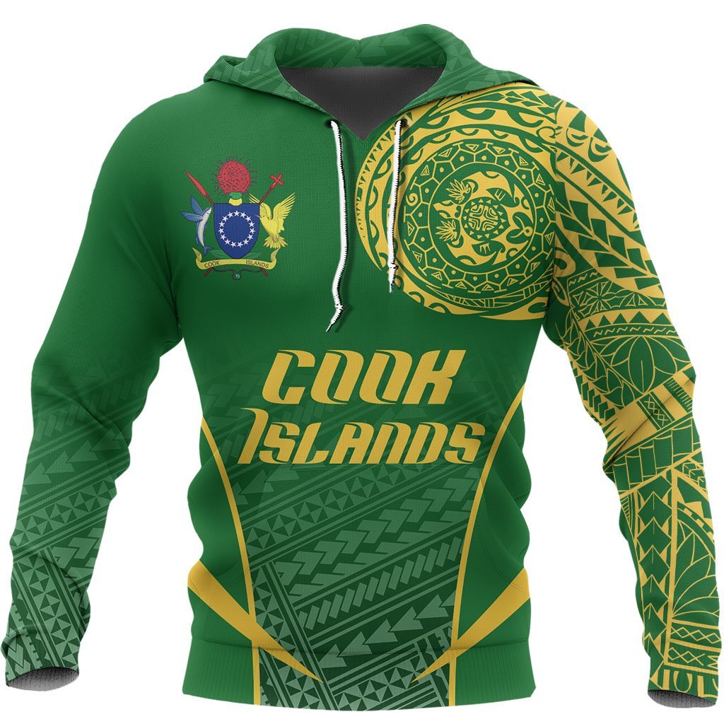 Cook Islands Active Special Hoodie Cook Islands Coat Of Arms Polynesian Tattoo A7