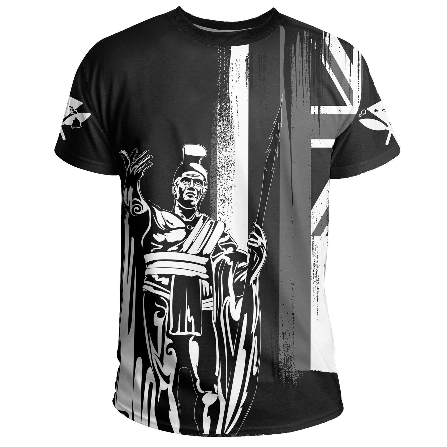 Hawaii King Flag T-Shirt-Grey Style All Over Print