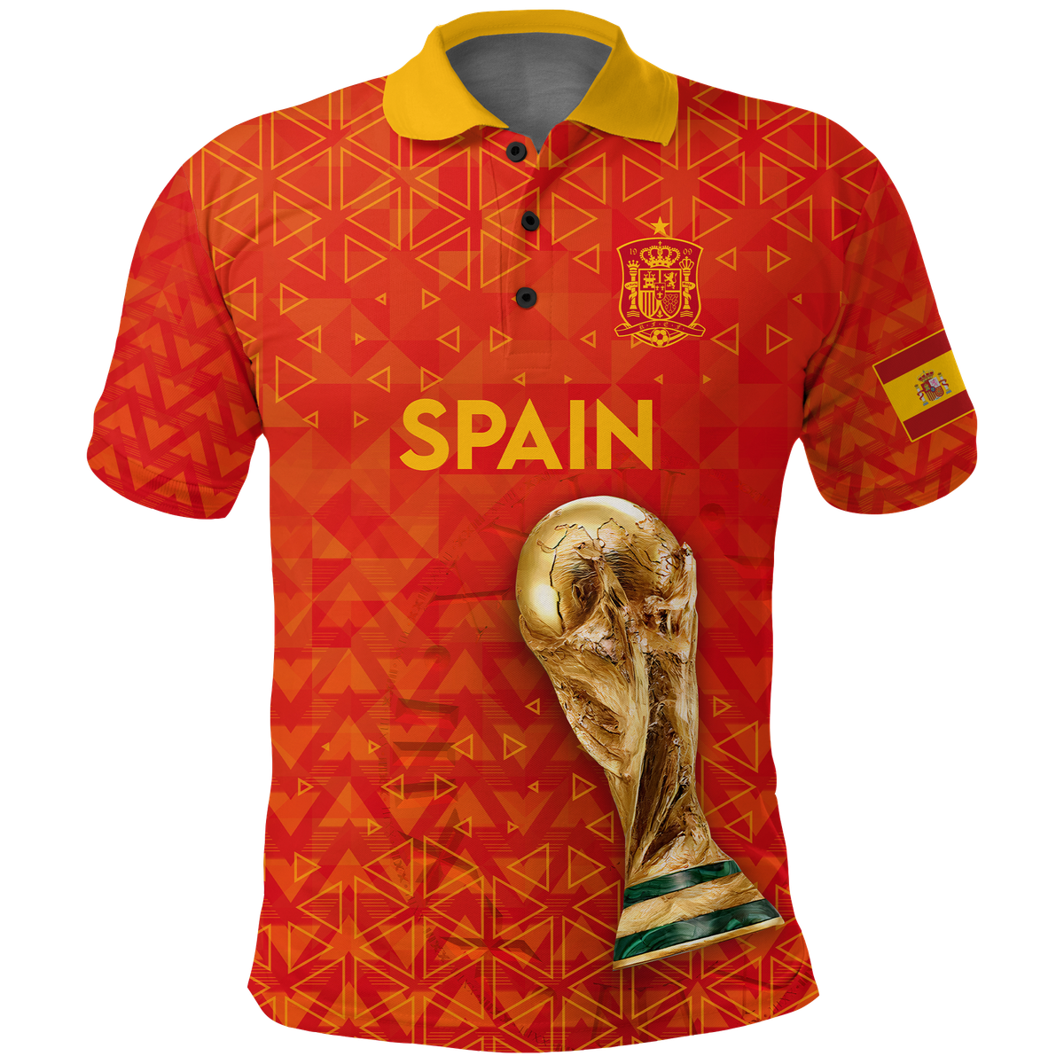Custom Spain Polo Shirt Football 2022