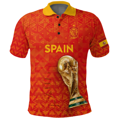 Custom Spain Polo Shirt Football 2022