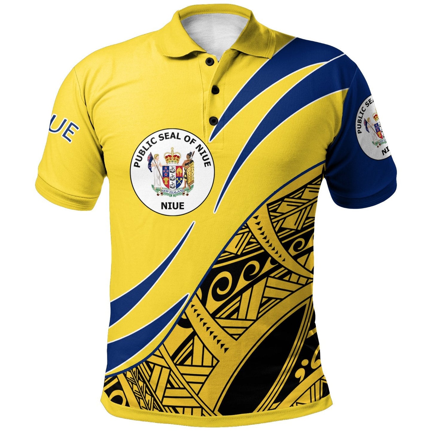 Niue Polo Shirt - Symmetrical Lines